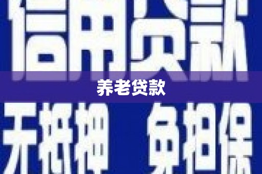 泸西养老贷款