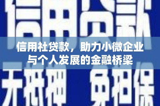 泸西信用社贷款，助力小微企业与个人发展的金融桥梁
