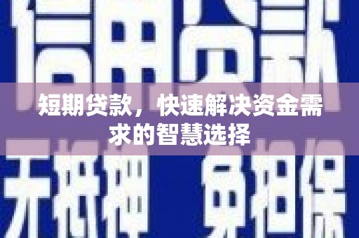 泸西短期贷款，快速解决资金需求的智慧选择