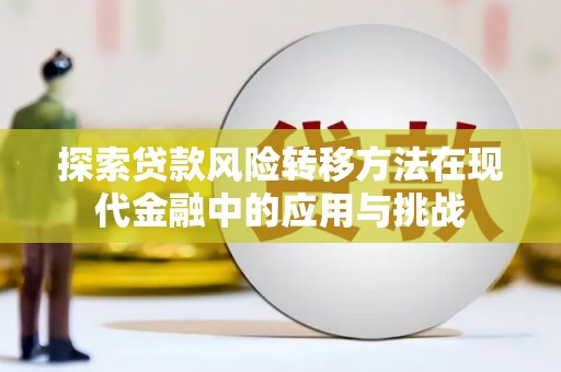 泸西探索贷款风险转移方法在现代金融中的应用与挑战