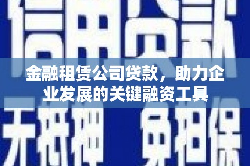 泸西金融租赁公司贷款，助力企业发展的关键融资工具