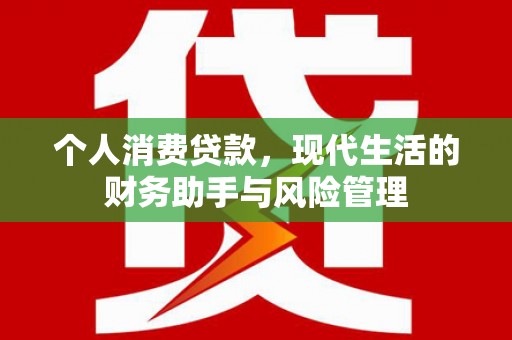 泸西个人消费贷款，现代生活的财务助手与风险管理