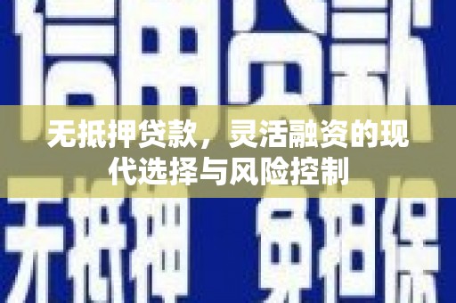泸西无抵押贷款，灵活融资的现代选择与风险控制