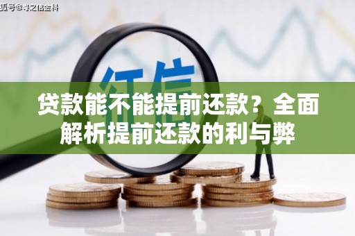 泸西贷款能不能提前还款？全面解析提前还款的利与弊