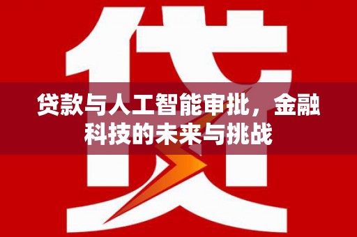 泸西贷款与人工智能审批，金融科技的未来与挑战