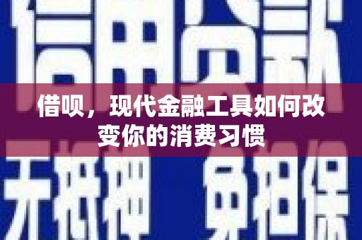 泸西借呗，现代金融工具如何改变你的消费习惯