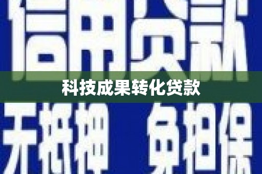 泸西科技成果转化贷款