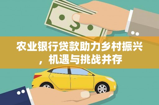泸西农业银行贷款助力乡村振兴，机遇与挑战并存