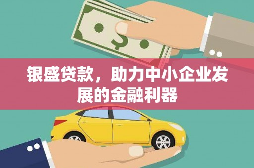 泸西银盛贷款，助力中小企业发展的金融利器