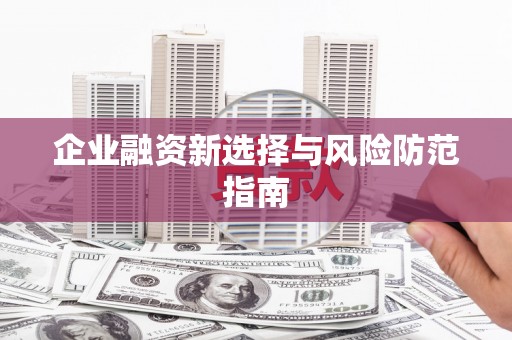 泸西企业融资新选择与风险防范指南