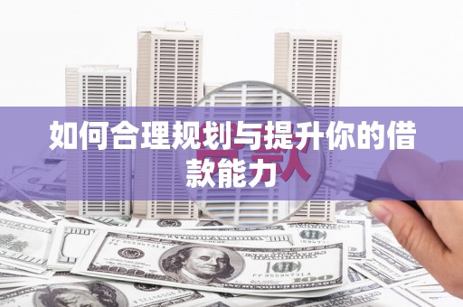泸西如何合理规划与提升你的借款能力