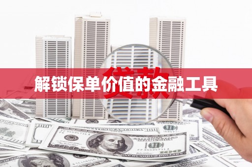 泸西解锁保单价值的金融工具